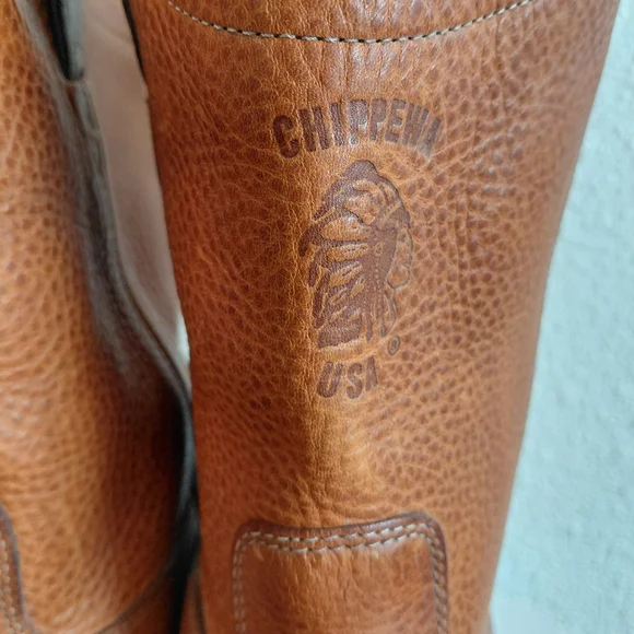 Chippewa Vintage Mens Honey Brown Pull on Leather Boots - Picture 4 of 16